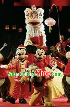 Professional Competition HOK SAN Lion Dancing Costume Complete Set