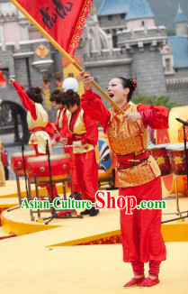 Chinese Lunar New Year Dragon Dancer Costumes for Women