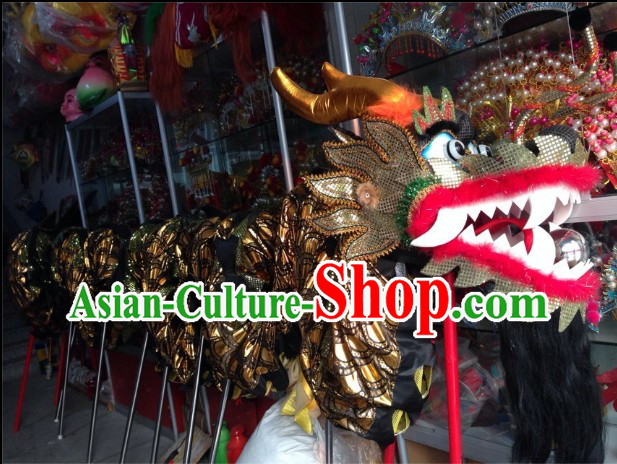 Top Beijing Black Dragon Dance Costume Complete Set