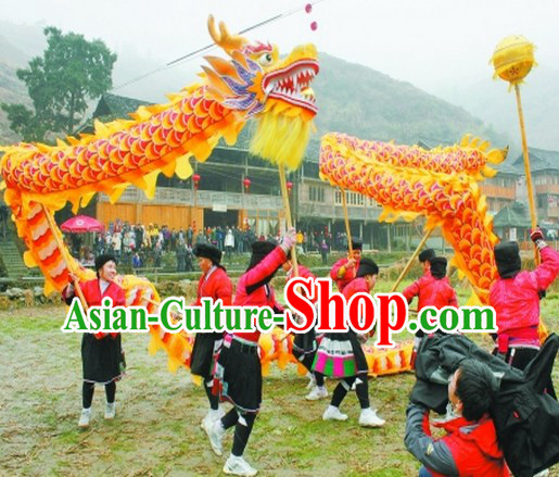 Free Delivery 18 Meters Chinese Festival Celebration Dragon Dance Costume Complete Set