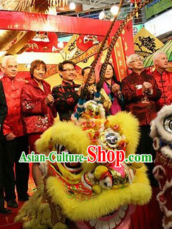 Long Feathers Traditional Fut San Spendid Lion Dancing Outfits Complete Set