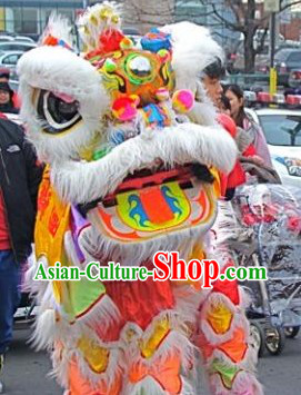 Rainbow Color Lion Dancing Head and Body Costumes Complete Set