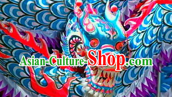 Blue Competition and Parade Chinese Lunar New Year Celebration Luminated Dragon Dance Costumes