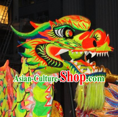 Handmade Chinese Festivals and Events Celebration Luminated Dragon Dancing Costumes Complete Set