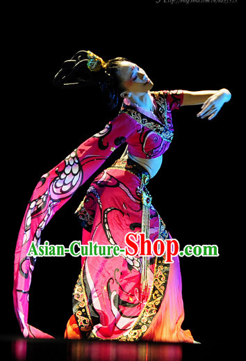 Traditional Chinese Classical Dance Jewelry and Dance Costumes Complete Set