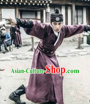 Ancient Korean Knight Costumes and Headwear Complete Set for Boys