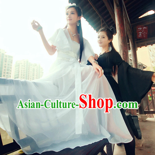 Chinese White Hanfu Clothes