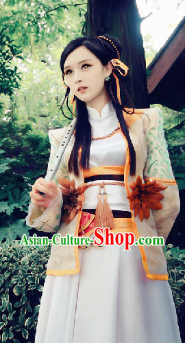 Chinese Knight Costumes and Headdress Complete Set