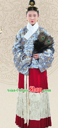 Chinese Classical Ming Dynasty Female Garment Complete Set