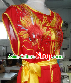 Top Competition Championship Dragon Embroidery Kung Fu Clothes for Men