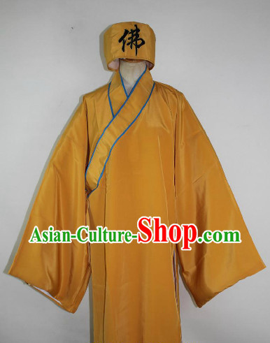Chinese Ancient Nun Costumes and Hat Complete Set