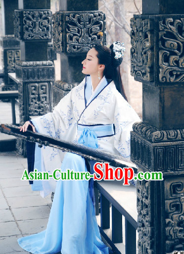 Traditional Chinese Hanfu Musician Clothes Complete Set for Women