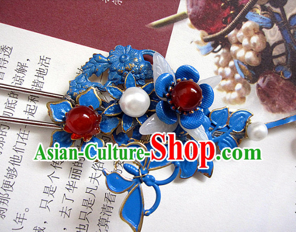 Chinese Traditional Princess Handmade Flower Hair Clasp