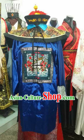 Ancient Chinese Official Clothing and Hat Complete Set for Men