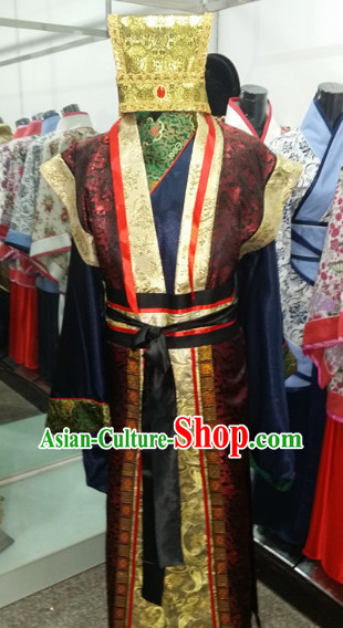 Ancient Chinese Court Dress and Hat for Men