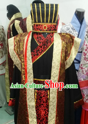 Ancient Chinese Court Costume and Hat for Men