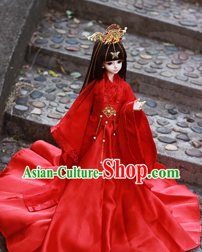 Traditional Chinese Red Wedding Dress for Brides