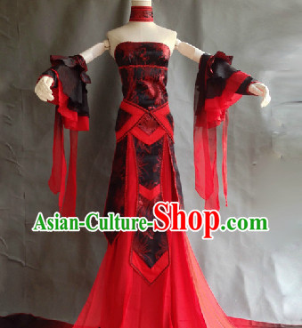 Ancient Chinese Palace Dance Costumes Complete Set for Ladies
