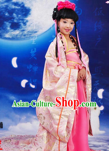 Ancient Chinese Tang Princess Costumes Complete Set for Kids
