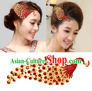 Chinese Classical Wedding Guzhuang Peacock Hair Clasps