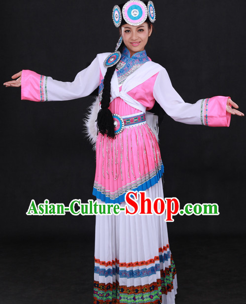 Naxi Female Clothing and Headwear Suit