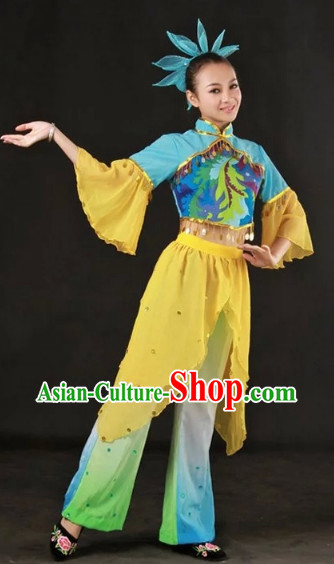 Han Ethnic Traditional Outfits and Headwear Complete Set for Girls