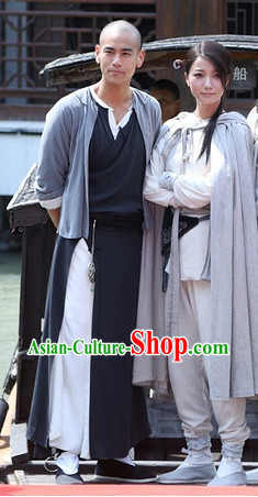 Ancient Swordsman and Swordswoman Traditional Costumes 2 Complete Sets