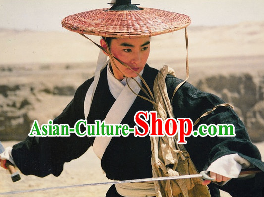 Film Dragon Inn Swordswoman Costumes and Bamboo Hat Complete Set