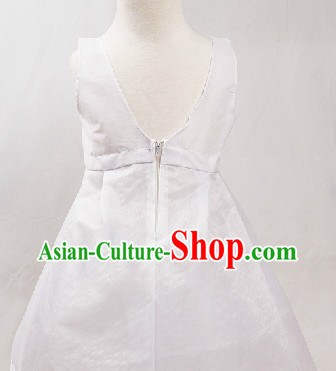 Korean Traditional Hanbok White Inside Skirt for Kids