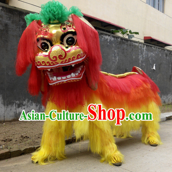 Smiling Beijing Lion Dance Costumes Complete Sets for Two People