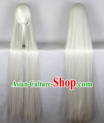 Chinese Classic Grey Hanfu Wig for Men