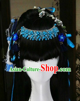 Ancient Chinese Princess Cosplay Wig and Hair Jewelry for Girls