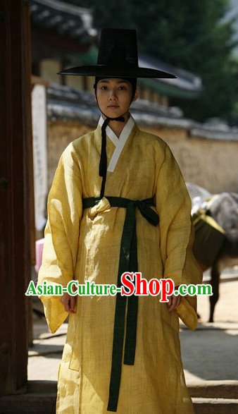 Traditional Korean Clothing and Black Complete Set for Men