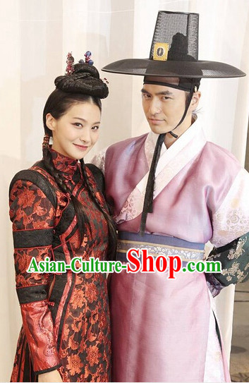 Traditional Korean Husband and Wife Costumes Complete Set