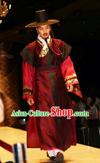 Korean Traditional Royal Family Man Clothes and Hat