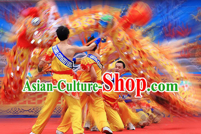 Professional Stage Performance Handmade Chinese Chongqing Dragon Dancing Costumes Complete Set