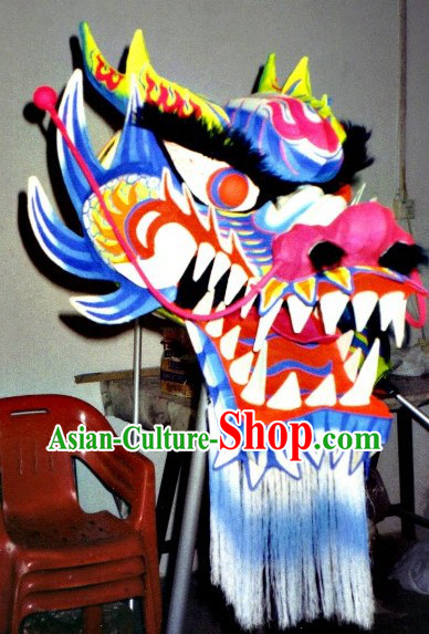 Top Chinese Glow in Dark Dragon Dance Head and Costumes Complete Set