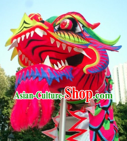 Top Chinese Glow in Dark Luminated Dragon Dance Head and Costumes Complete Set