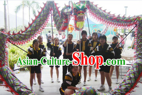 Top Chinese Glow in Dark Luminous Dragon Dance Head and Body Costumes Complete Set