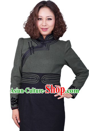 Traditional Chinese Mongolian One Piece Dress for Women