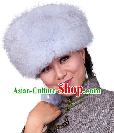 Traditional Chinese Handmade Mongolian Empress Fox Hat