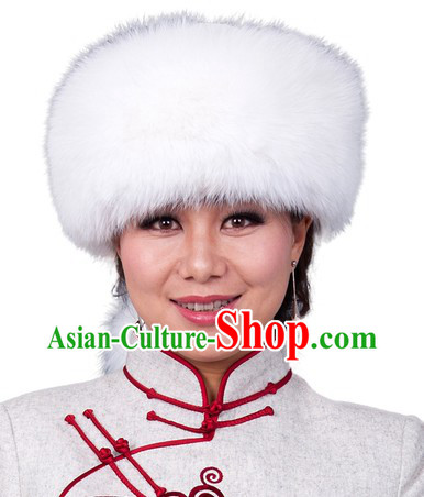 Traditional Chinese Mongolian Fox Hat