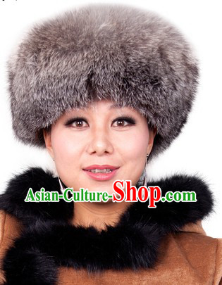 Traditional Chinese Handmade Mongolian Fox Hat