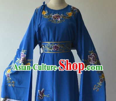 Round Collar Peking Opera Embroidered Flower Yong Men Dress