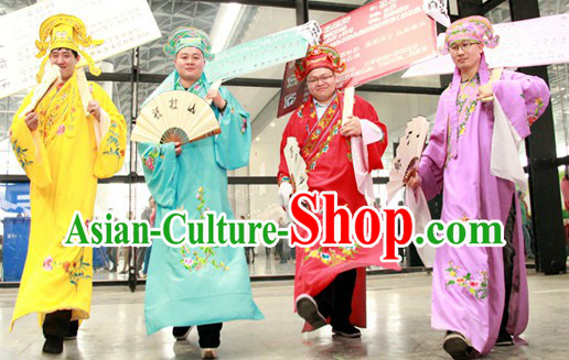 Stage Performance Use Xiao Sheng Dance Costumes and Hat for Men