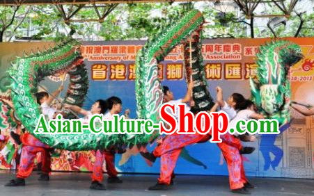 Top Green Luminous Dragon Dance Costume Full Set