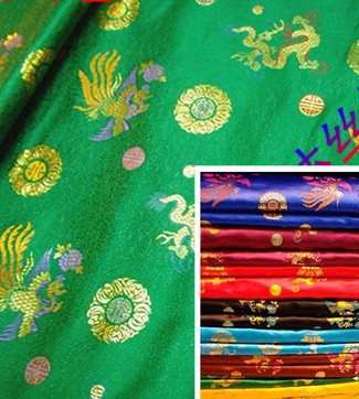 Traditional Chinese Dragon Phoenix Brocade Fabric