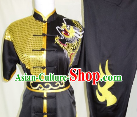 Top Silk Broadcloth Kung Fu Championship Dragon Dancer Uniform