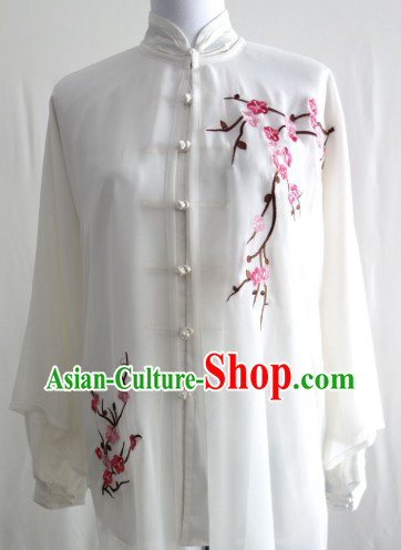 Top Embroidered Plum Blossom Tai Chi Dresses Three Pieces Complete Set