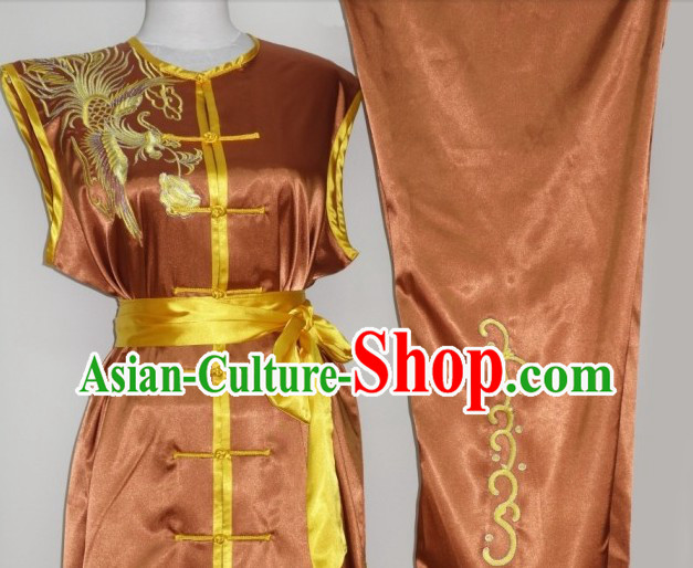 Asian Silk Embroidery Wushu Dress Martial Arts Clothing